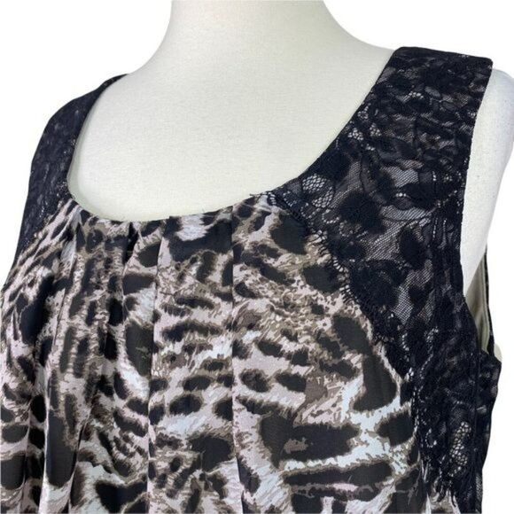 Maurices Animal Print Sleeveless Blouse Size 14 - Picture 2 of 7